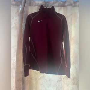 Burgundy Nike quarter zip